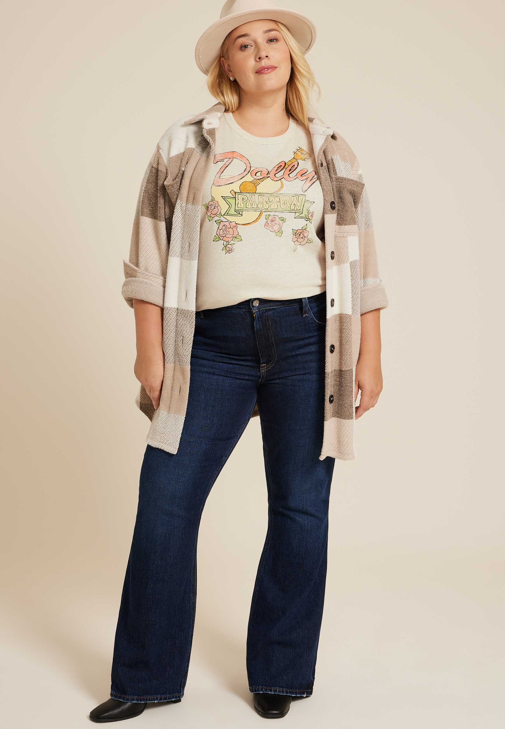 Plus Size Dolly Parton Classic Fit Graphic Tee