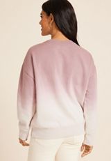 Love Applique Dip Dye Relaxed Fit Sweatshirt, C3632, small