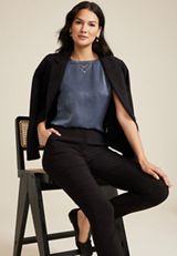 edgely&trade; Satin Crew Neck Tee, C5105, small