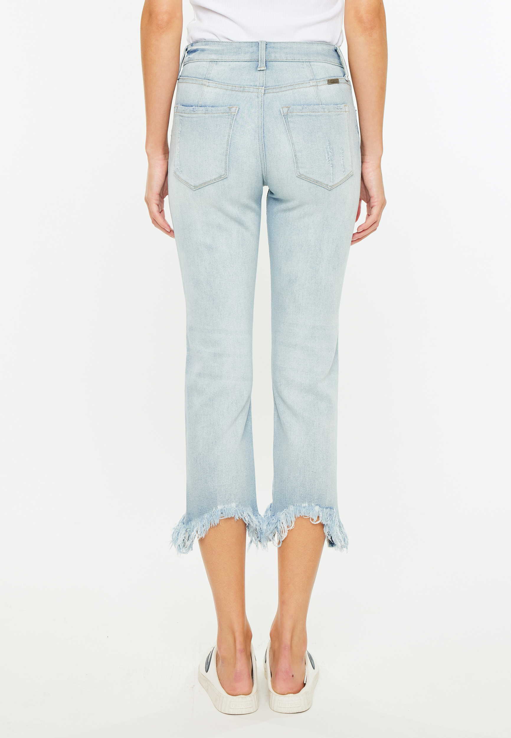 KanCan&trade; High Rise Button Fly Straight Cropped Jean, , large