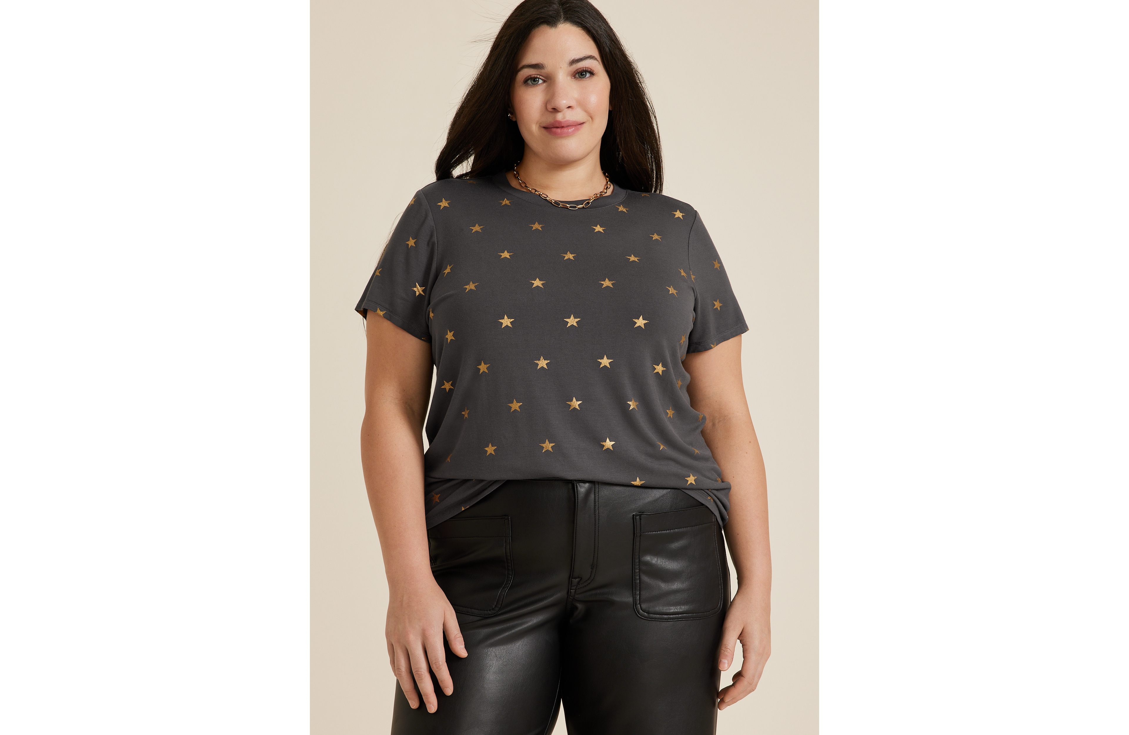 Plus 24/7 Kennedy Star Crew Neck Tee
