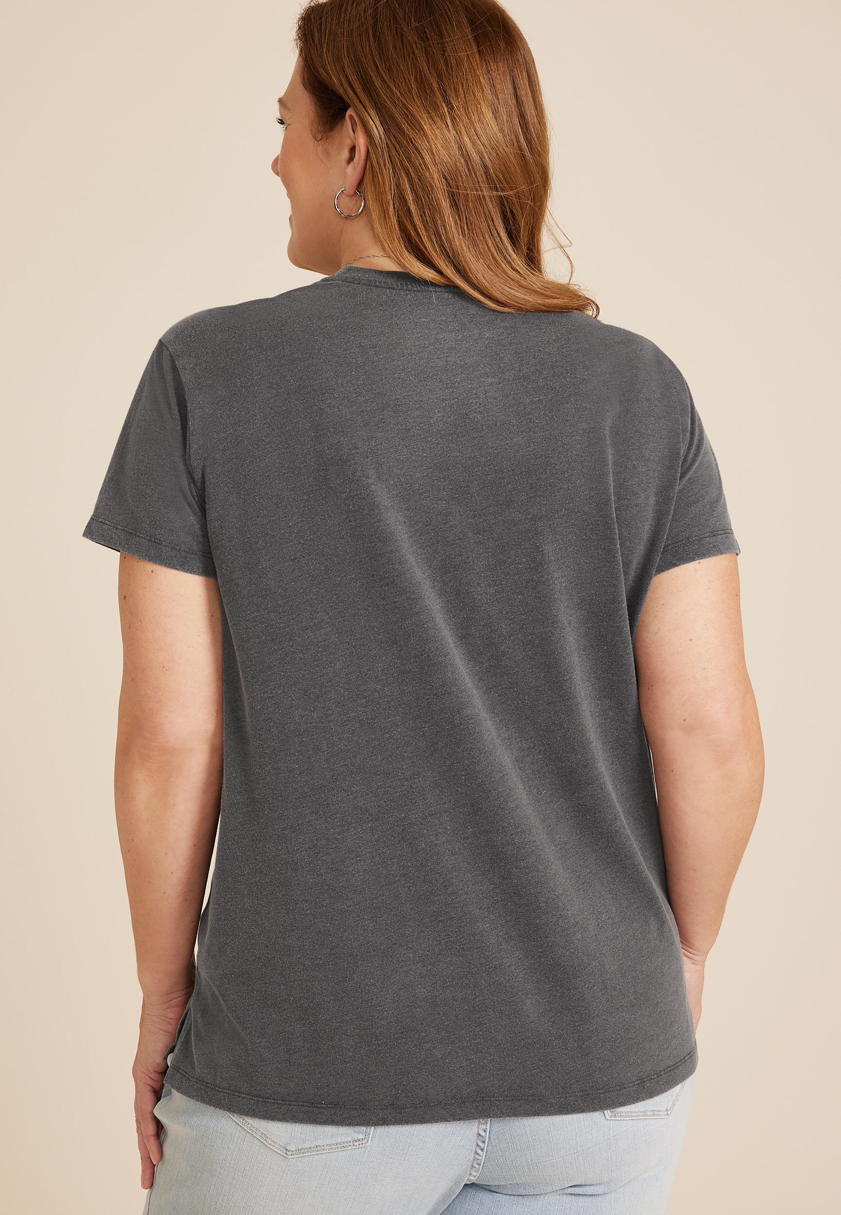 Plus Size Janis Joplin Relaxed Fit Graphic Tee, BLACK, large