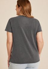 Plus Size Janis Joplin Relaxed Fit Graphic Tee, BLACK, small