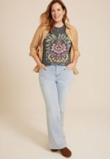 Plus Size Janis Joplin Relaxed Fit Graphic Tee, BLACK, small