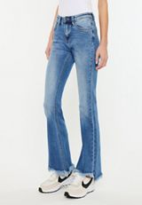KanCan&trade; Mid Rise Frayed Hem Bootcut Jean, C3337, small