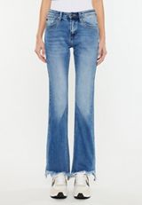 KanCan&trade; Mid Rise Frayed Hem Bootcut Jean, C3337, small