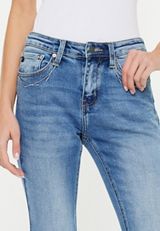 KanCan&trade; Mid Rise Frayed Hem Bootcut Jean, C3337, small