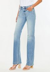 KanCan&trade; Mid Rise Fray Hem Straight Jean, MEDIUM SANDBLAST, small