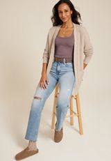 Dreamy Ribbed Scoop Neck Tank Top, C9866, small