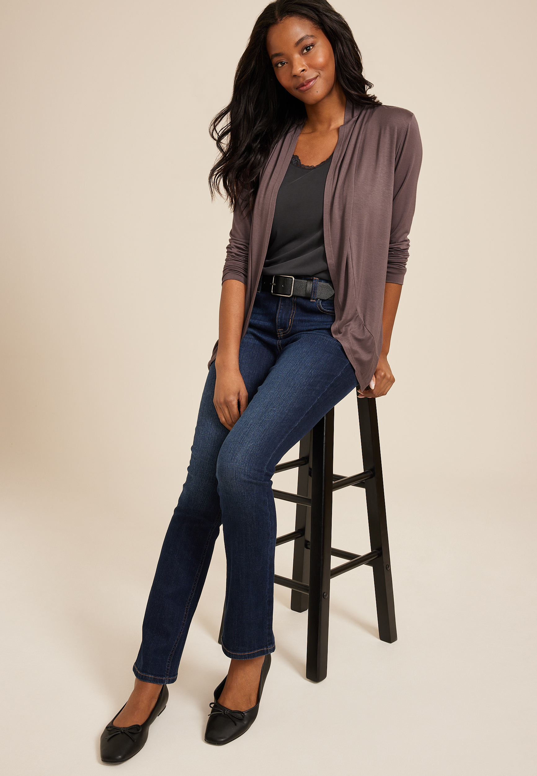 Cressa Long Sleeve Cardigan, SARSAPARILLA, large