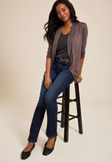 Cressa Long Sleeve Cardigan, SARSAPARILLA, small