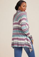 Striped Long Sleeve Cardigan, C1524, small