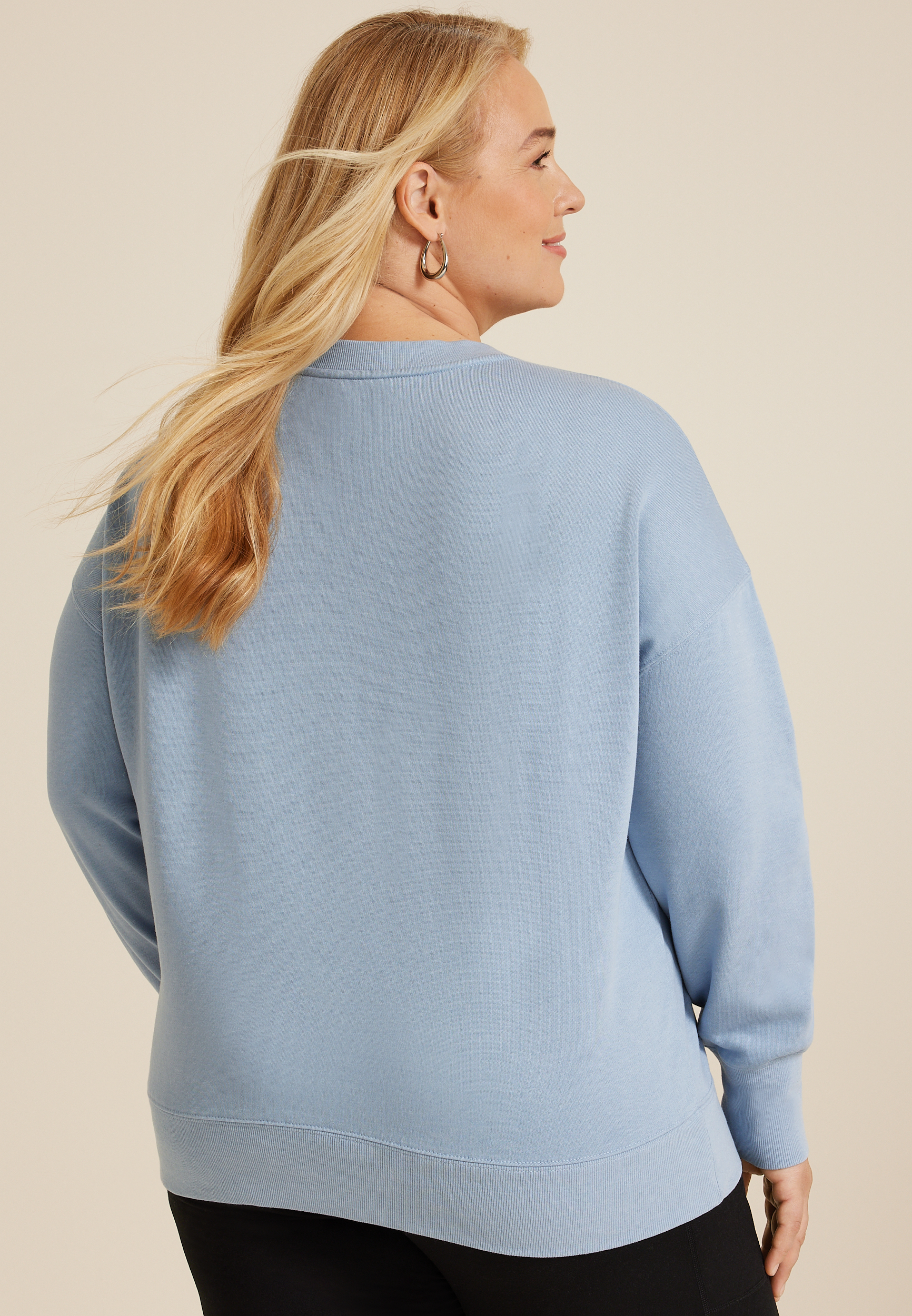 Plus Size Grateful Relaxed Fit Sweatshirt, C2487, large