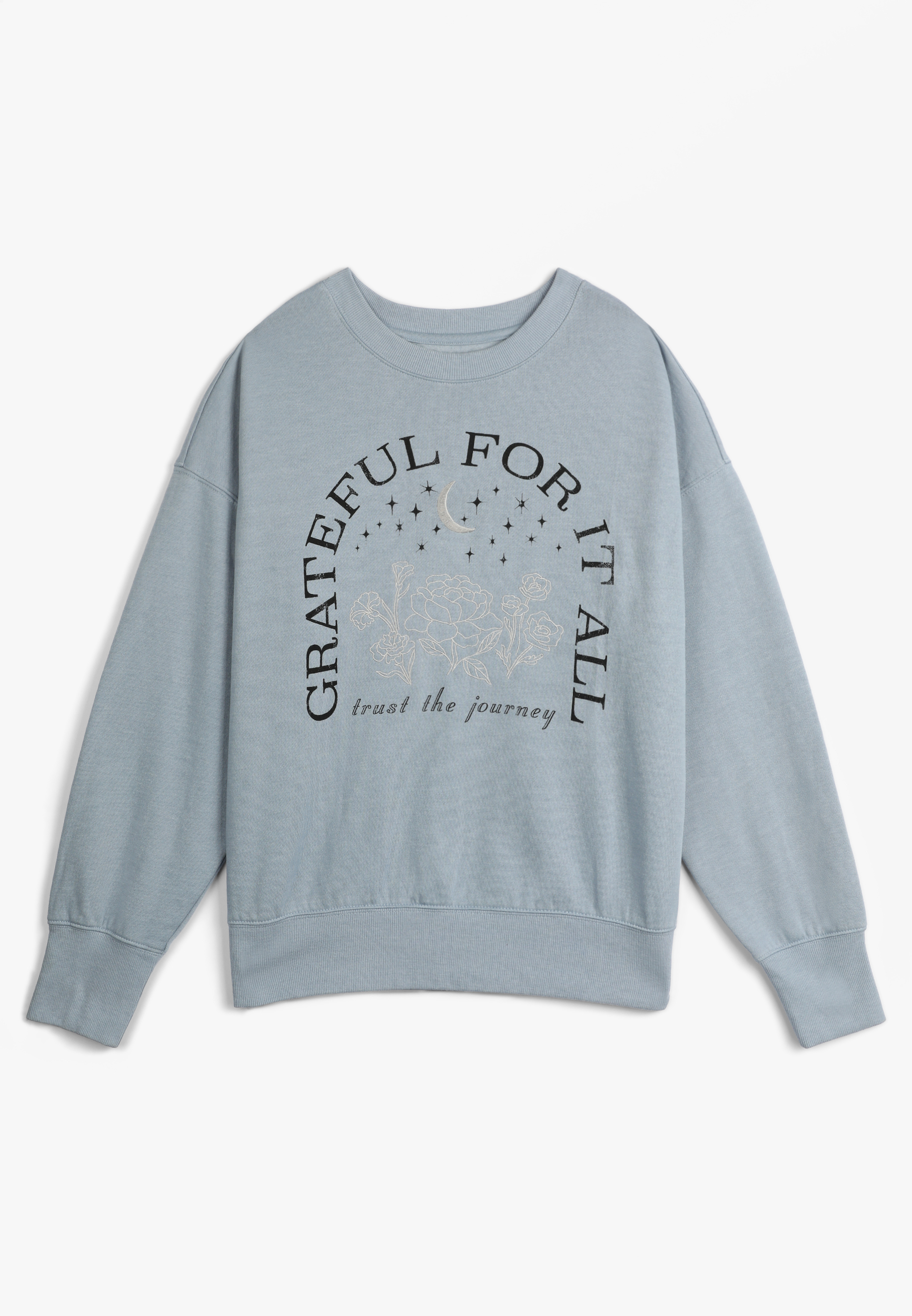 Plus Size Grateful Relaxed Fit Sweatshirt, C2487, large