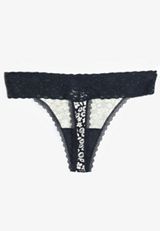 Simply Comfy Cotton Floral Thong Panty, C1772, small