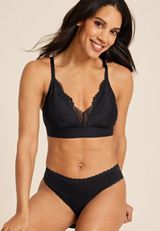 Vintage Lace Wide Band Triangle Bralette, , small