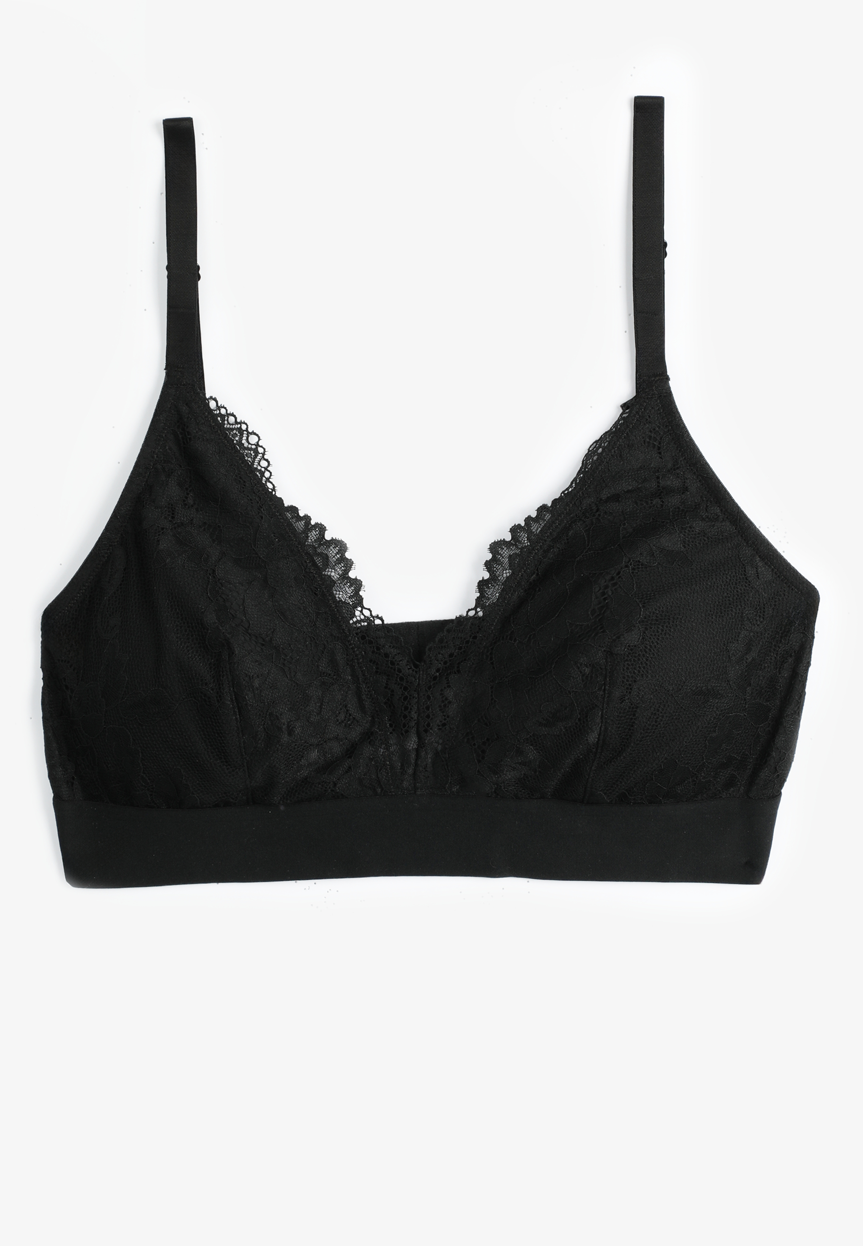 Vintage Lace Wide Band Triangle Bralette, , large