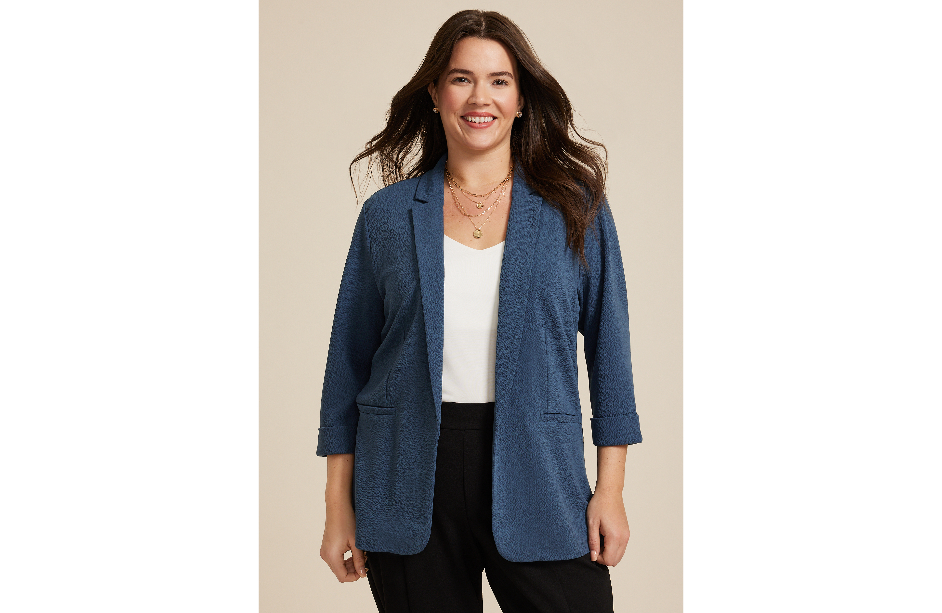 Plus Versa Open Front Blazer