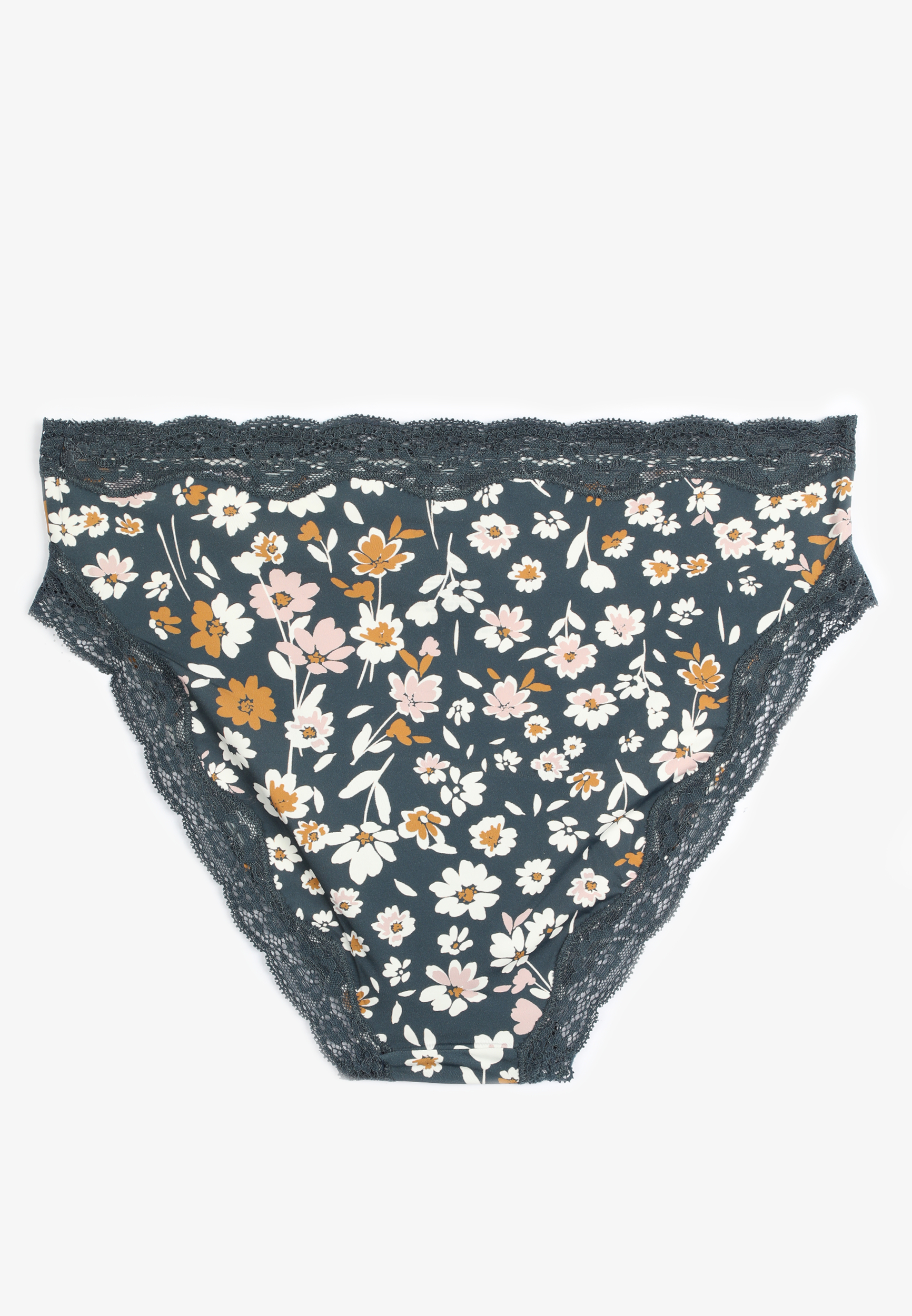 True Stretch High Waist Jersey Floral Bikini Panty, C3123, large