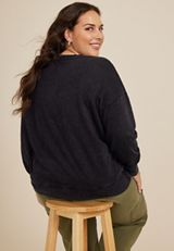 Plus Size Faith Can Move Mountains Relaxed Fit Sweatshirt, C106, small