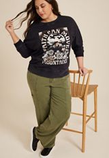 Plus Size Faith Can Move Mountains Relaxed Fit Sweatshirt, C106, small