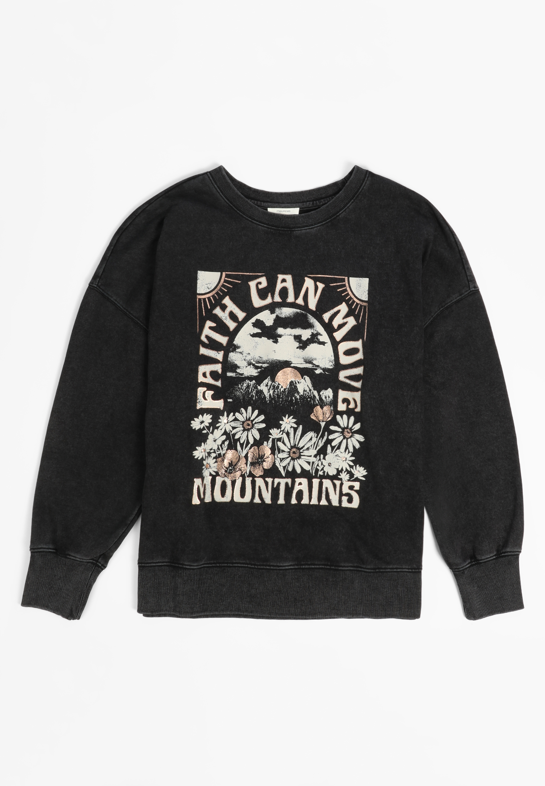 Plus Size Faith Can Move Mountains Relaxed Fit Sweatshirt, C106, large