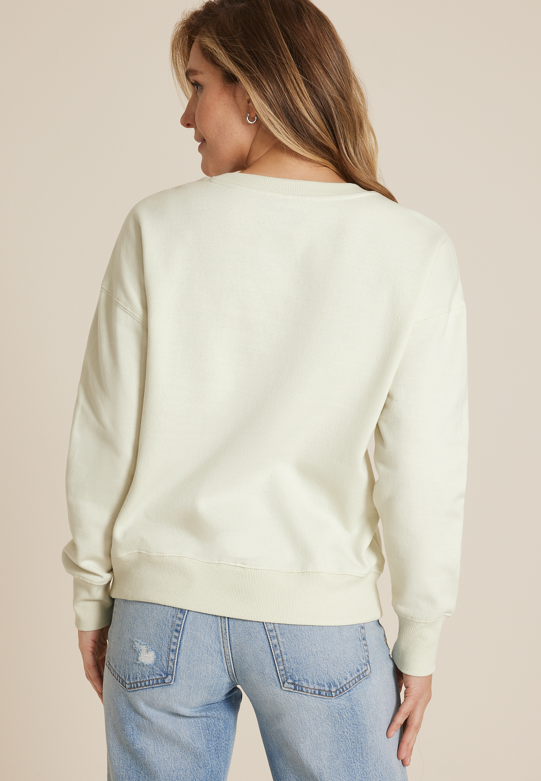 Be Kind To All Kinds Relaxed Fit Sweatshirt, CREAM, large