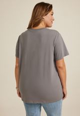 Plus Size Pink Floyd Oversized Fit Graphic Tee, CHARCOAL, small