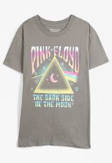 Plus Size Pink Floyd Oversized Fit Graphic Tee, CHARCOAL, small