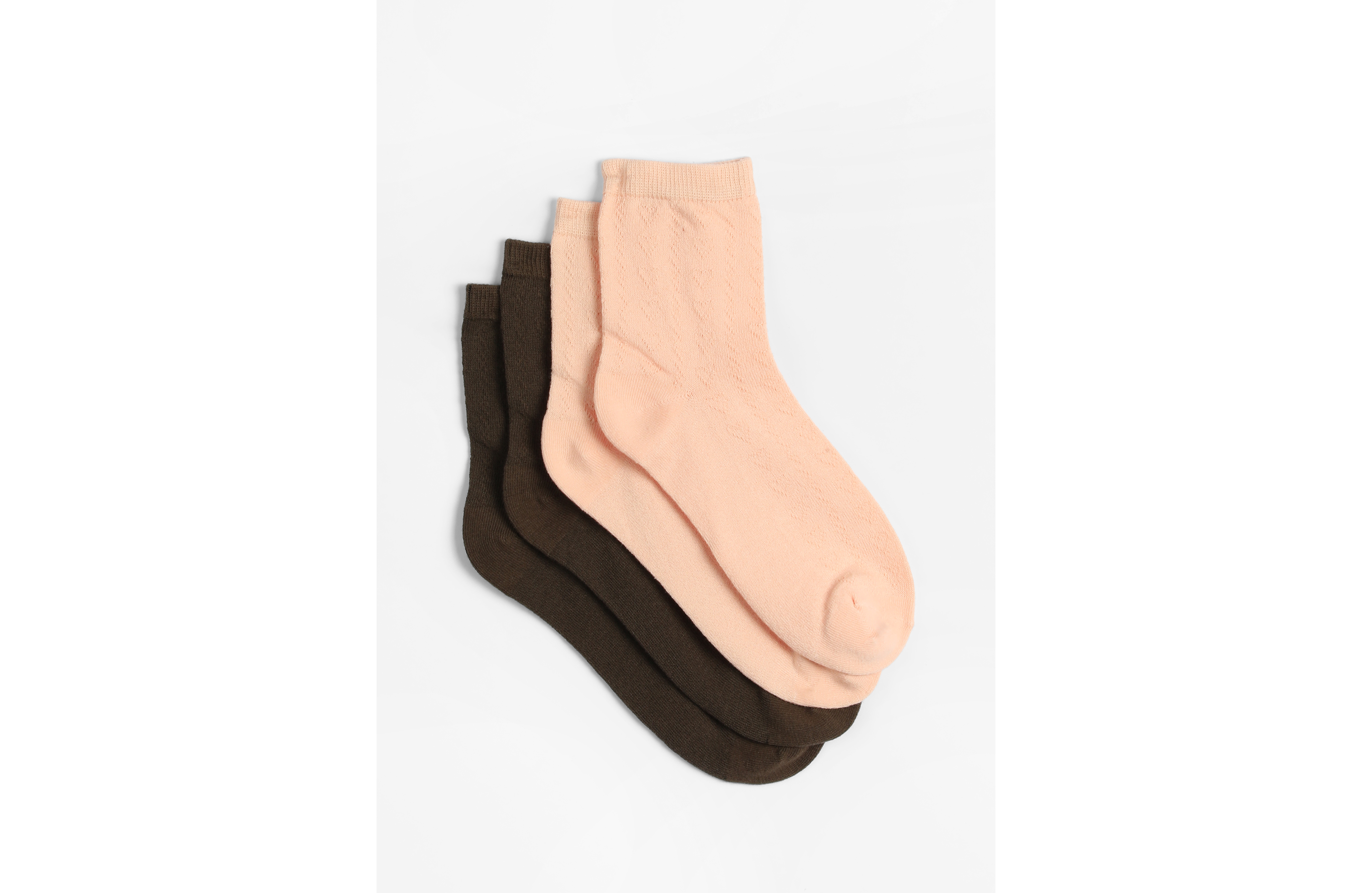 2 Pack Heart Pointelle Short Crew Socks