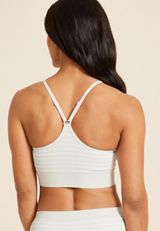 True Stretch Seamless Simple Strap Striped Bralette, , small