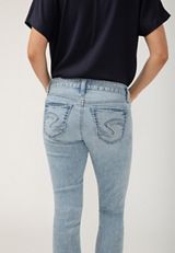 Silver Jeans Co.&reg; Elyse Mid Rise Vintage Thick Stitch Capri, C2806, small