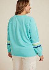 Plus Size Embroidered Scenic Relaxed Fit Sweatshirt, C4820, small