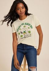 Peanuts St. Patricks Day Classic Fit Graphic Tee, C2789, small