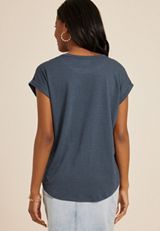 24/7 Clara Textured Short Sleeve Tee, C1505, small
