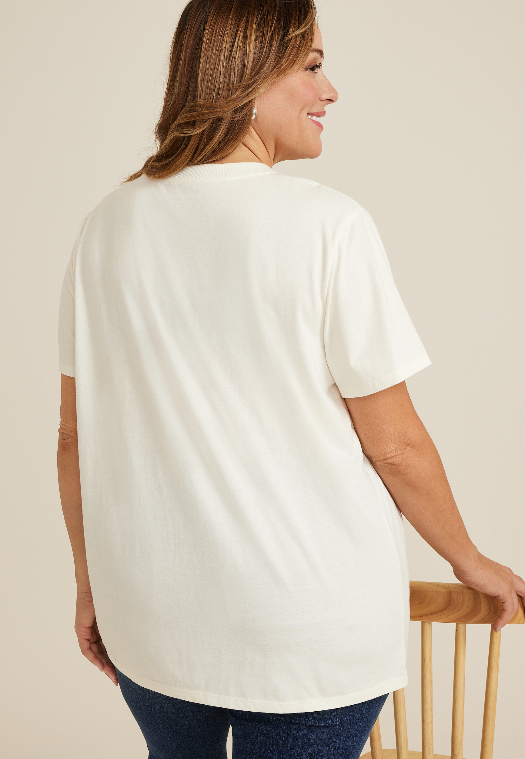 Plus Size The Rolling Stones Oversized Fit Graphic Tee, , large