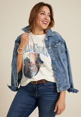 Plus Size The Rolling Stones Oversized Fit Graphic Tee, , small
