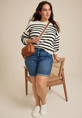 Plus Size m jeans by maurices&trade; Classic Mid Rise 8in Bermuda Short, , small