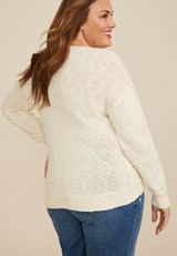 Plus Size So Lucky Embroidered Sweater, C2969, small