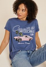 Corvette Sting Ray Oversized Fit Graphic Tee, C3479, small