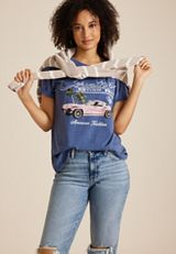 Corvette Sting Ray Oversized Fit Graphic Tee, C3479, small