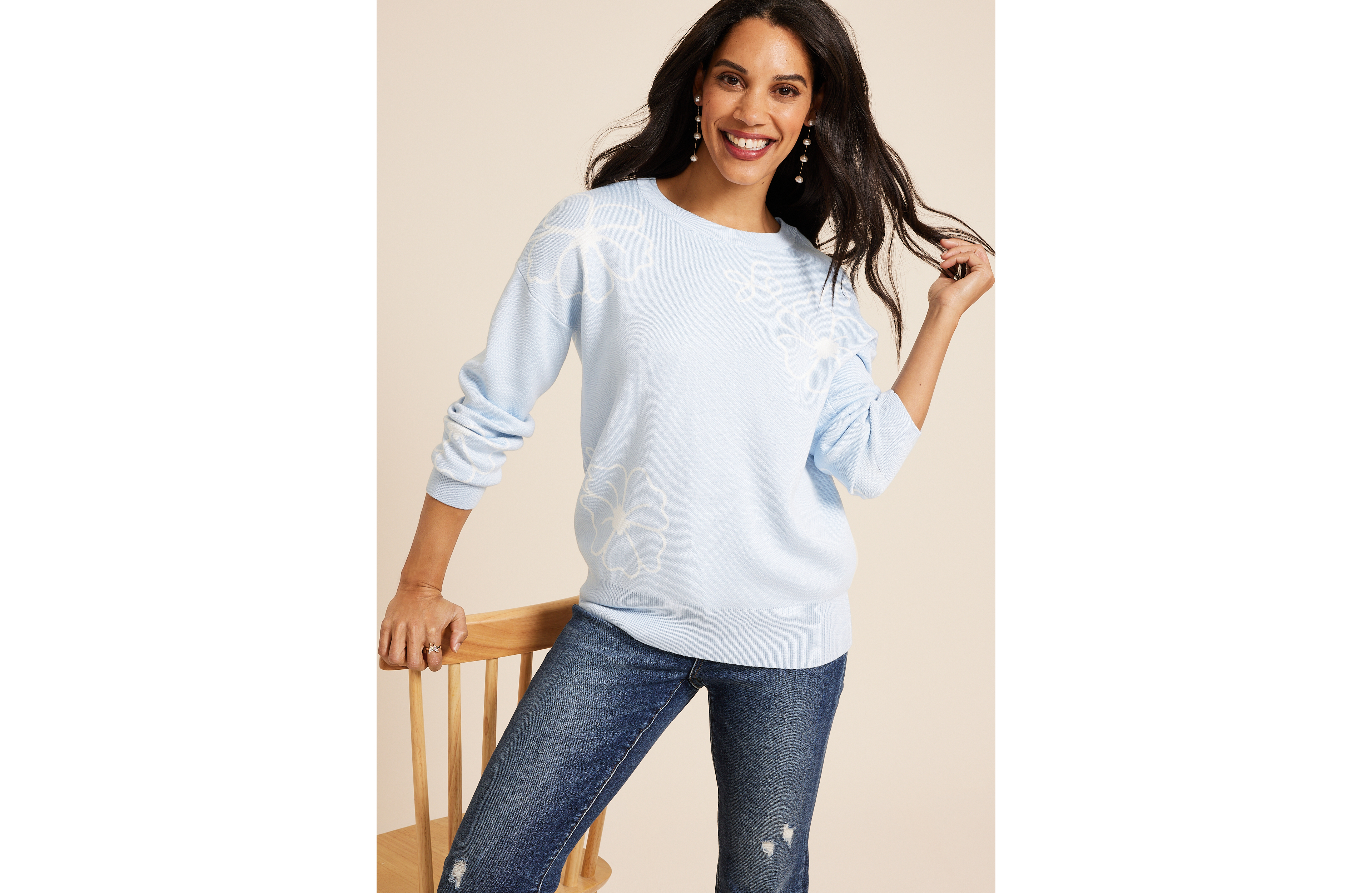 Floral Jacquard Sweater