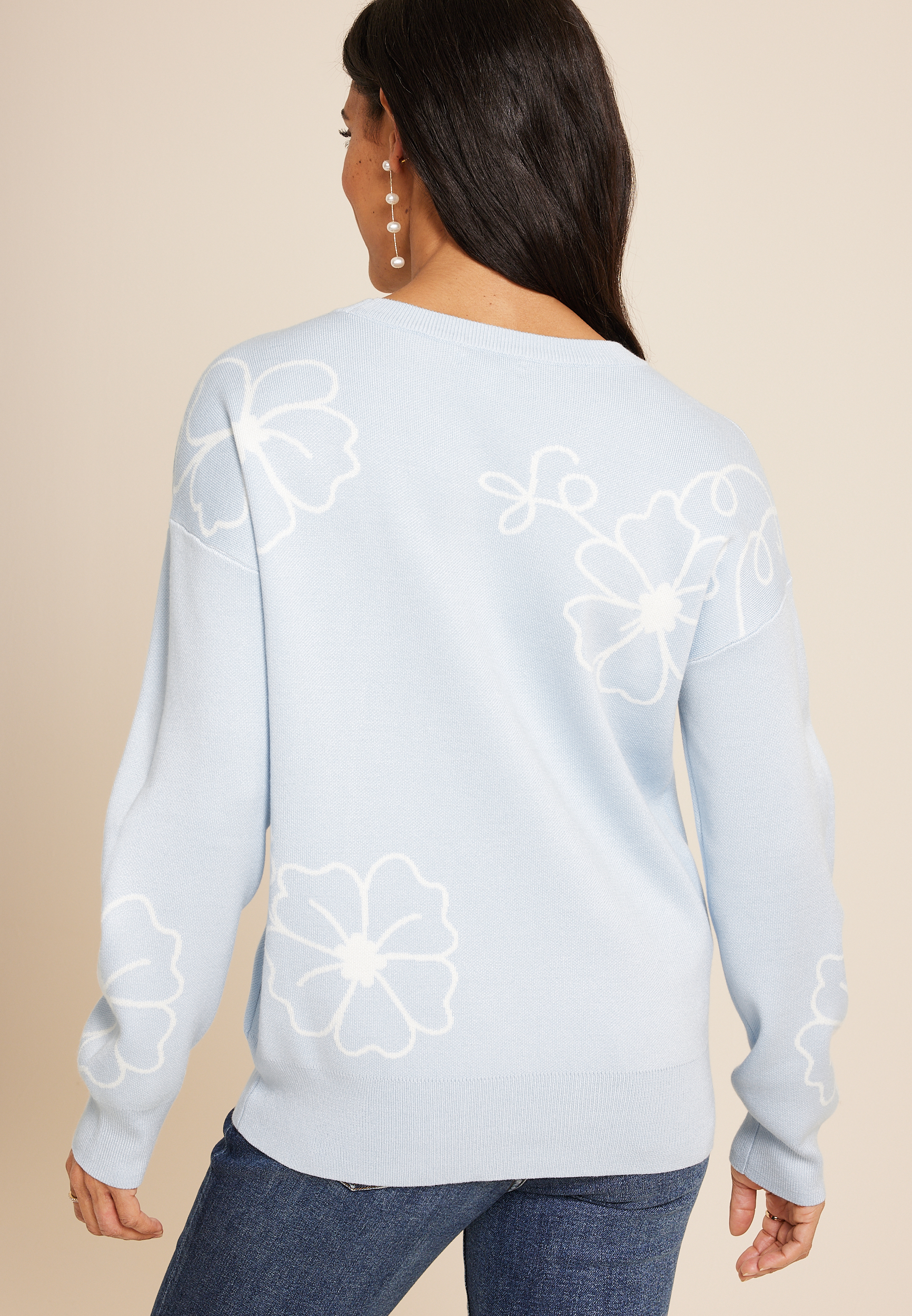 Floral Jacquard Sweater, C1894, large