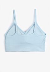True Stretch Seamless Ribbed V Neck Bralette, , small