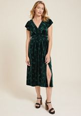 Velvet Jacquard Midi Dress, C6371, small