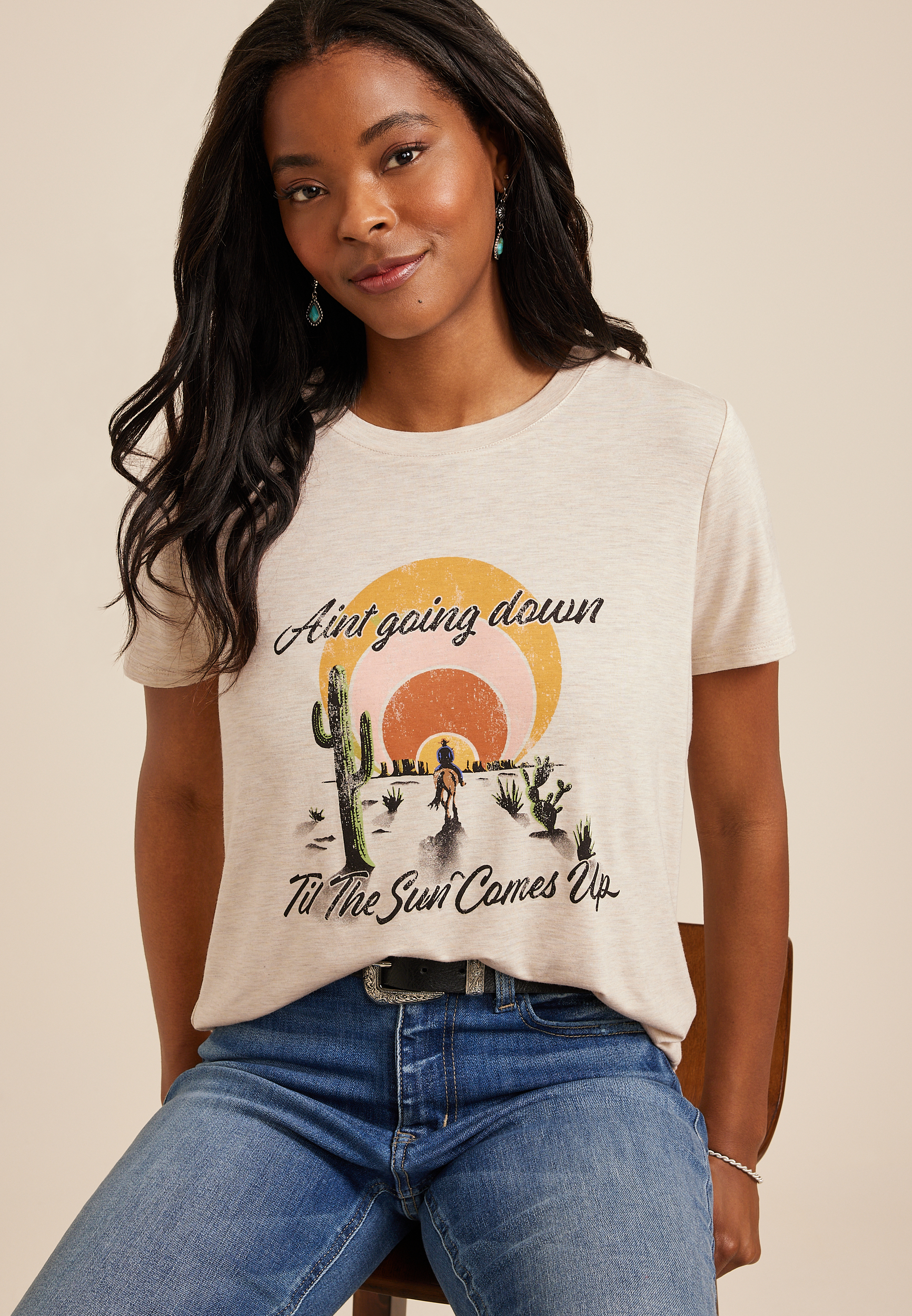 Aint Going Down Til The Sun Comes Up Classic Fit Graphic Tee
