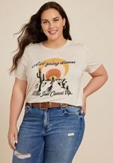 Plus Size Aint Going Down Til The Sun Comes Up Classic Fit Graphic Tee, C3363, small