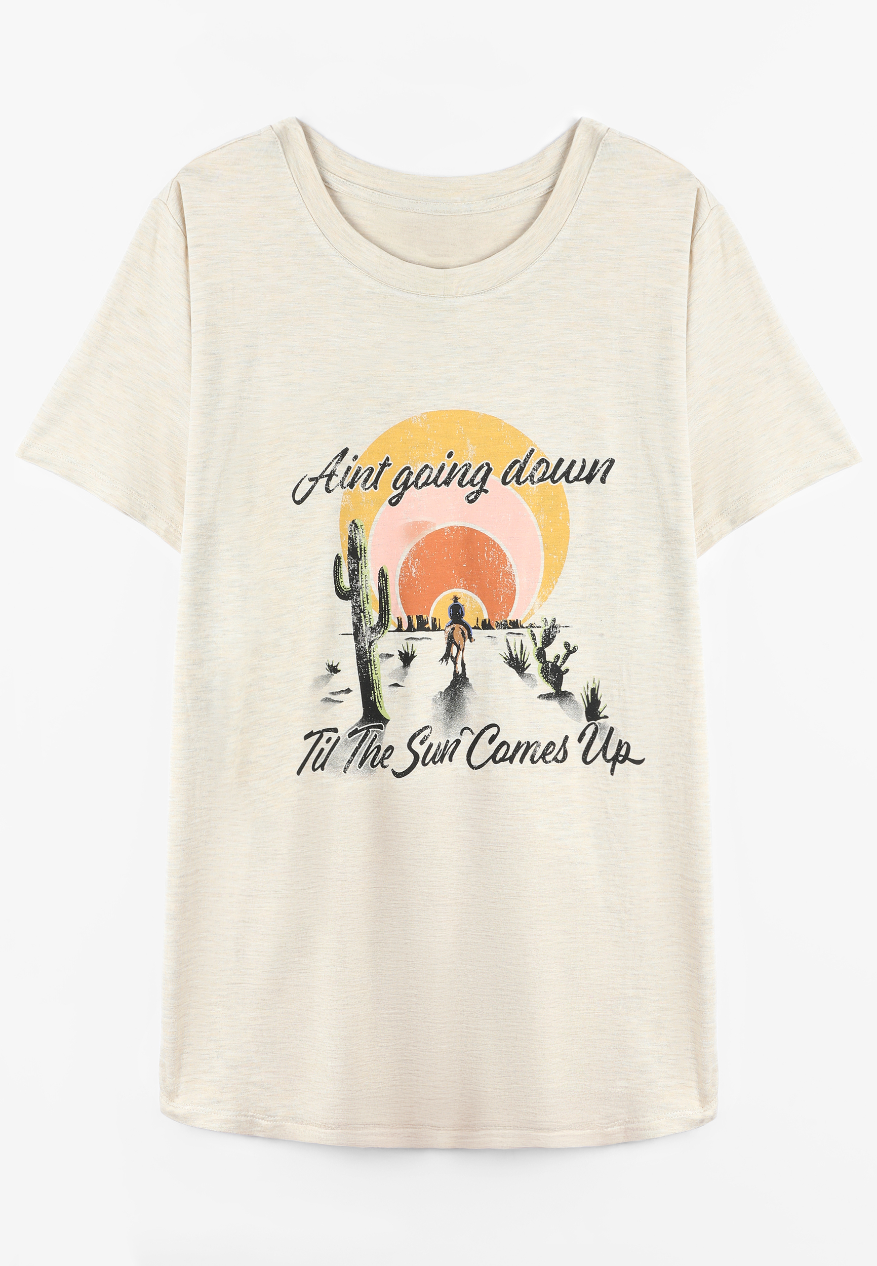 Plus Size Aint Going Down Til The Sun Comes Up Classic Fit Graphic Tee, C3363, large