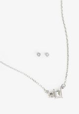 Silver Necklace And Earring Set, C431, small