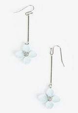 Blue Flower Drop Earrings, C1149, small